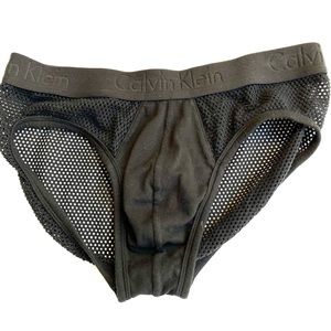 Calvin Klein rare black mesh briefs